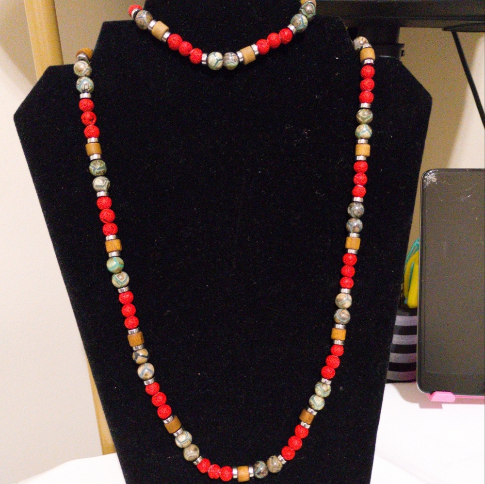 Unisex Handmade Necklace Bracelet Set